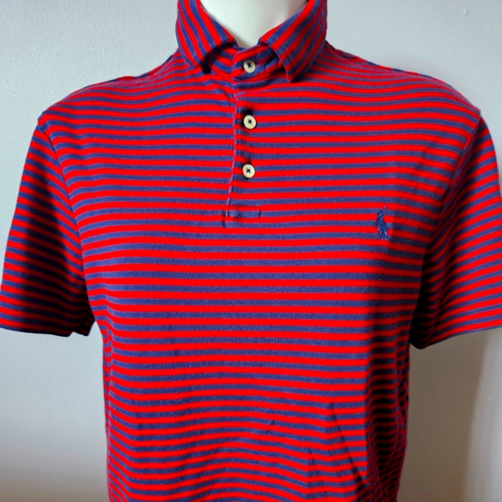 Polo by Ralph Lauren Red and Blue Striped Shirt